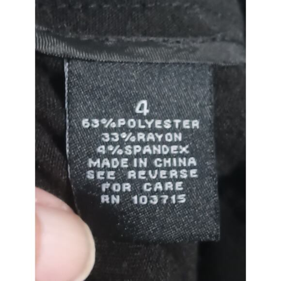 Larry Levine Stretch Size For Black Straight Leg Suit Pants - Picture 9 of 9